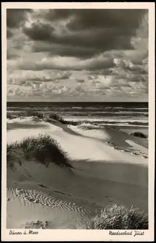 Ansichtskarte Juist Dünen ü. Meer Stimmungsbild - Fotokarte 1940