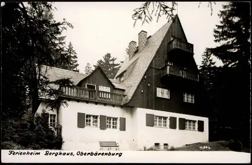 Ansichtskarte Oberbärenburg-Altenberg (Erzgebirge) Ferienheim Berghaus 1962