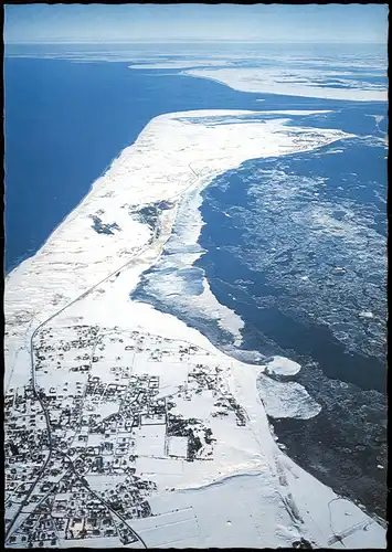 Ansichtskarte Insel Sylt Luftaufnahme Luftaufnahme Insel im Winter 1979
