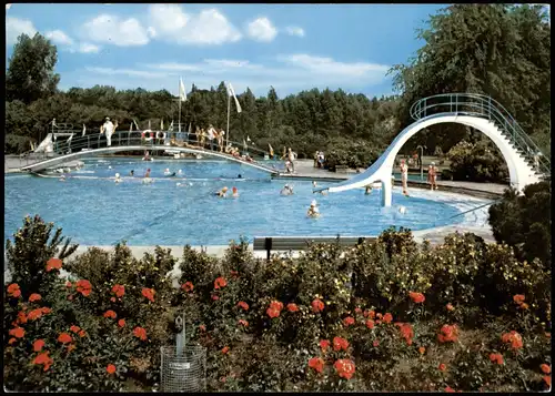 Ansichtskarte Bad Bevensen Schwimmbad, Rutsche 1981