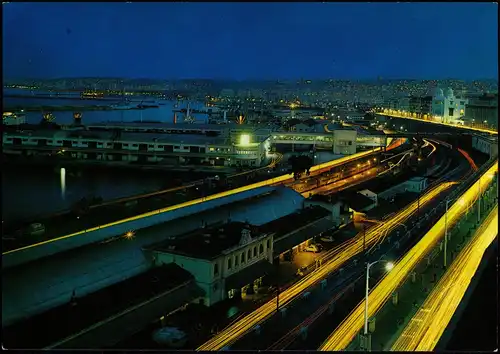 Algier دزاير ALGER ILLUMINEE  Gare et le Port ALGIERS ILLUMINATED Railroad 1980
