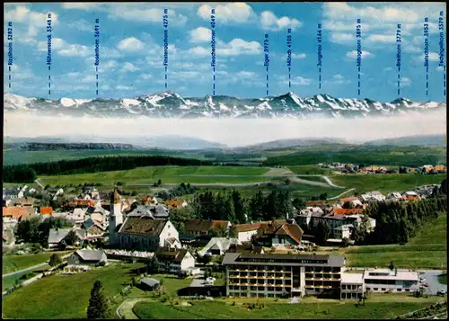 Ansichtskarte Höchenschwand Luftbild Ort im Hochschwarzwald 1970