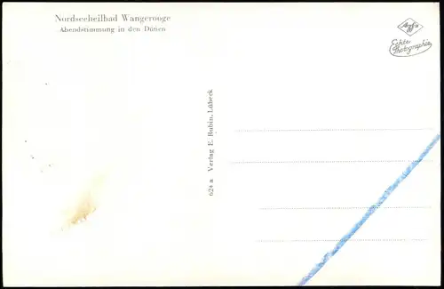 Ansichtskarte Wangerooge Abendstimmung in den Dünen 1956