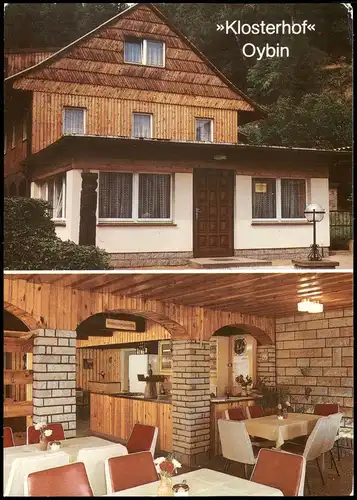 Ansichtskarte Oybin Gaststätte "Klosterhof" 1987