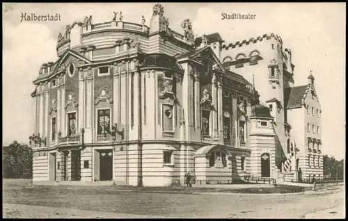 Ansichtskarte Halberstadt Stadttheater 1913