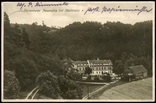 Ansichtskarte Stadtroda Ferienheim Neumühle 1926