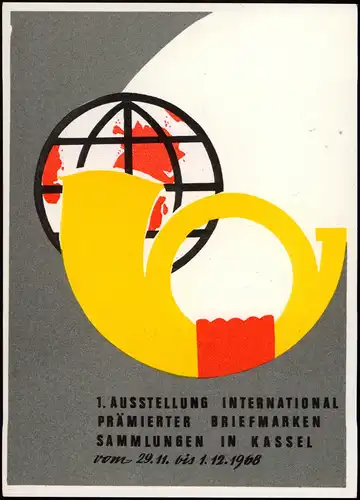 Kassel Cassel 1. Ausstellung International prämierter  Sammlungen 1968