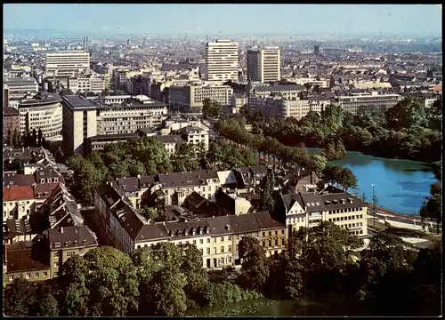 Düsseldorf Panorama-Ansicht Stadtpanorama Blick zur Graf-Adolf-Str. 1970