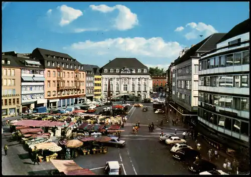 Ansichtskarte Bonn Rathaus und Markt Marktplatz Markt-Treiben 1978