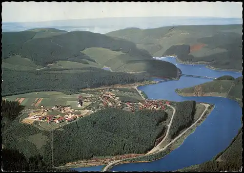 Altenau-Clausthal-Zellerfeld Luftbild Schulenberg mit Okertalsperre 1976