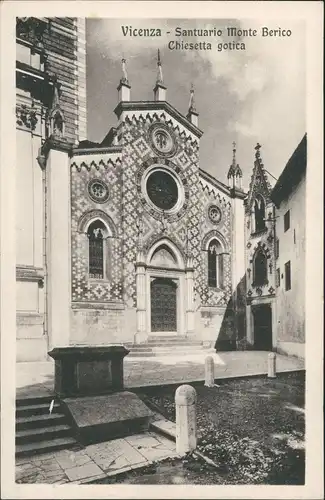 Vicenza Santuario Monte Berico Chiesetta gotica/Gotisches Kirchen Bauwerk 1930