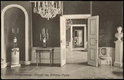 Ansichtskarte Weimar Wittums-Palais Versammlungs-Zimmer 1910