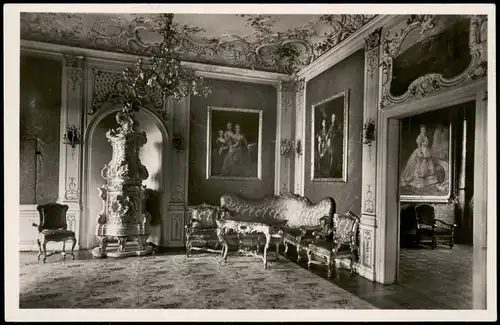 Ansichtskarte Rudolstadt Schloss Heidecksburg Goldener Salon 1940