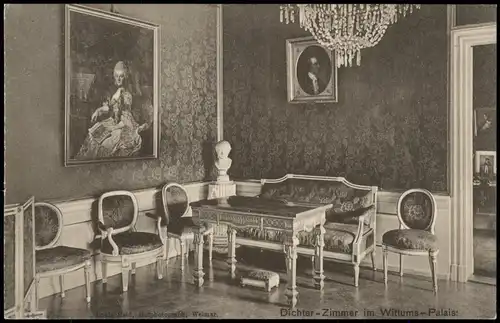 Ansichtskarte Weimar Wittums-Palais Dichter-Zimmer 1910
