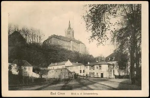 Ansichtskarte Kleve Schwanenburg 1915  gel. Feldpoststempel Geprüft Rot