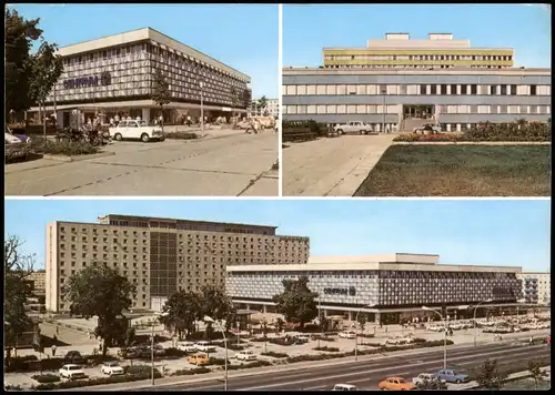Schwedt/Oder Centrum-Warenhaus, Kreiskrankenhaus, Arbeiterwohnheim-Hotel 1978