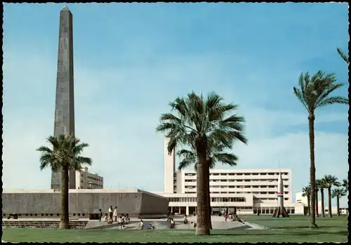 Postcard Port Said بورسعيد (Būr Saʻīd) Partie am Obelisk 1960