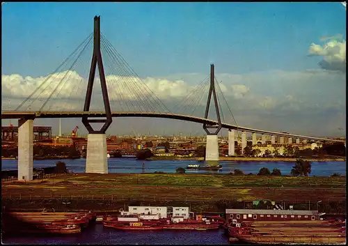 Ansichtskarte Hamburg Köhlbrandhochbrücke Köhlbrandbrücke 1975