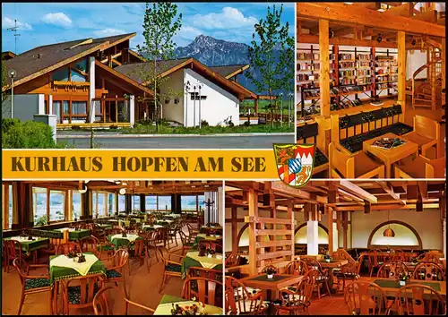 Hopfen am See-Füssen Kurhaus Mehrbildkarte Außen- u. Innenansichten 1980