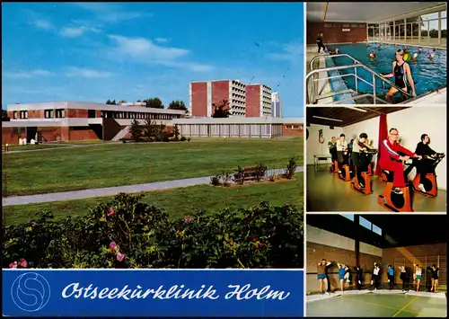 Schönberg (Holstein) Mehrbildkarte der Ostseekurklinik Holm 1980