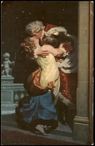 Meister der Farbe Nachts Sternlein funkeln Barock Liebe Liebespaare - Love 1919