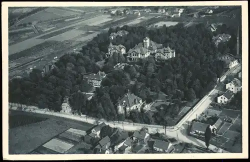 Ansichtskarte Coswig (Sachsen) Luftbild Heilstätte 1928