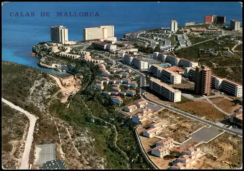 Postales Mallorca Calas de Mallorca Luftbild Arial View 1977