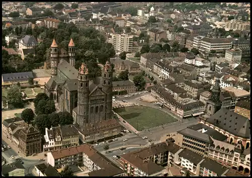 Ansichtskarte Worms Luftbild 1985