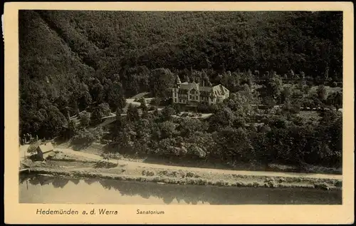 Hedemünden-Hann. Münden Panorama-Ansicht Blick auf das Sanatorium 1950