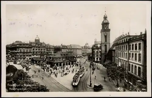 Frankfurt am Main Tram Straßenbahn passiert die Hauptwache 1939