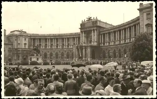 Ansichtskarte Wien Hofburg, Staatsbesuch Kundgebung 1959