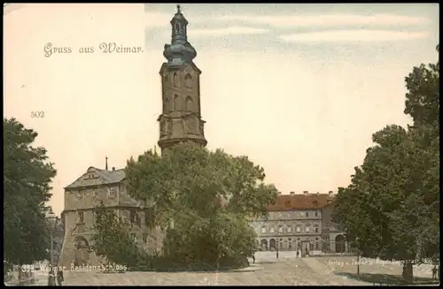Ansichtskarte Weimar Stadtschloss 1900
