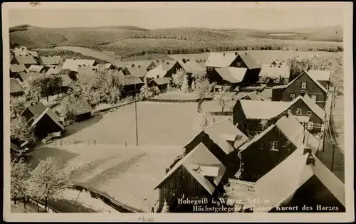 Ansichtskarte Hohegeiß-Braunlage Stadt im Winter 1932