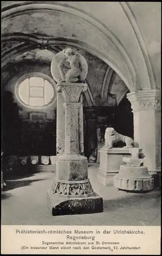 Regensburg Prähistorisch-römisches Museum in der Ulrichskirche 1910