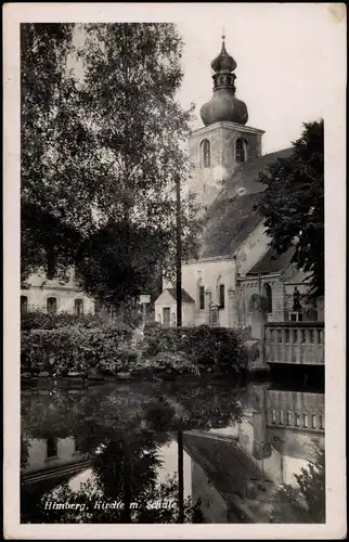 Ansichtskarte Himberg Kirche mit Schule Himberg 1937