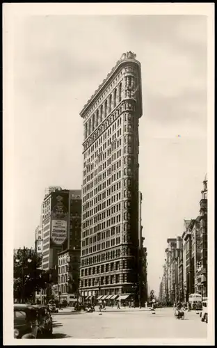 Postcard New York City Flatiron Building Hochhaus 1953