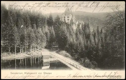 Ansichtskarte Todtmoos Sanatorium Wehrawald von Westen 1905