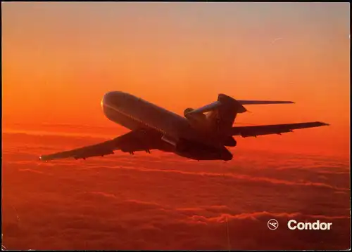 Condor Europa-Jet Boeing 727-230 Flug in den Sonnenuntergang 1980