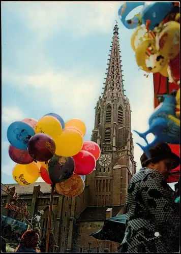 Ansichtskarte München Viktualienmarkt, Verkaufsstand Luftballons 1980