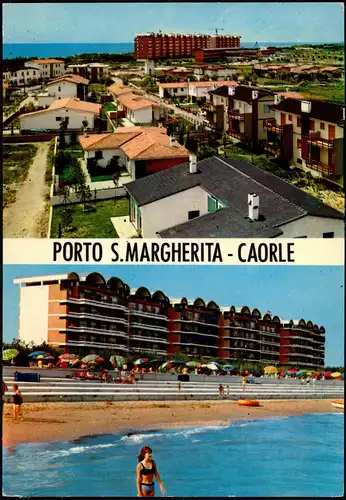 Cartoline Caorle PORTO S.MARGHERITA - 2-Bild-Karte 1969