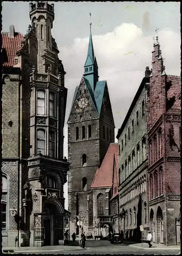 Ansichtskarte Hannover Straßen Partie an der Marktkirche 1957