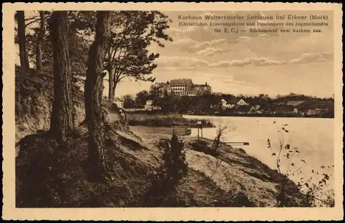 Ansichtskarte Woltersdorf Woltersdorfer Schleuse Kurhaus 1928