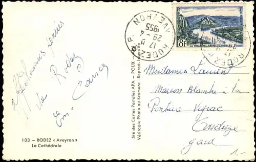 CPA Rodez La Cathedrale 1955