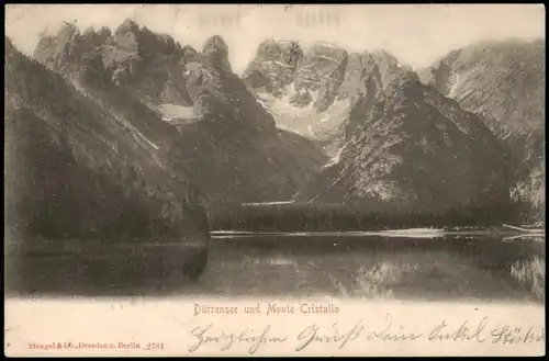 Cartoline Dürrensee Dürrensee und Monte Cristallo 1904