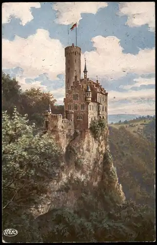 Lichtenstein (Württemberg) Schloss Lichtenstein (WIRO Künstlerkarte) 1914