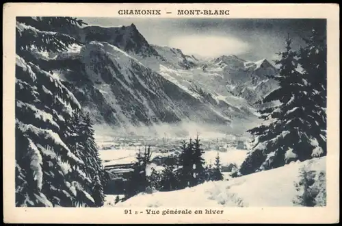 CPA Chamonix-Mont-Blanc Mont Blanc Vue générale en hiver 1930