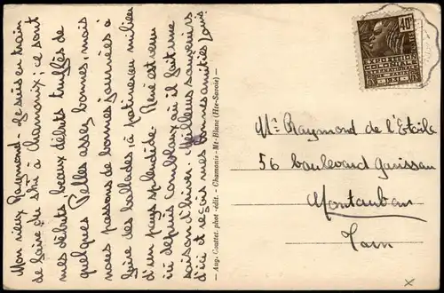 CPA Chamonix-Mont-Blanc Mont Blanc Vue générale en hiver 1930