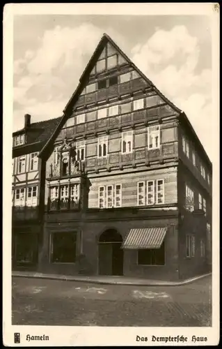 Ansichtskarte Hameln Das Demptersche Haus, Straßen-Ansicht 1940