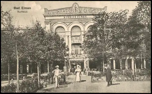 Bad Salzelmen-Schönebeck (Elbe) Kurhaus Bad Elmen Park-Ansicht mit Personen 1910