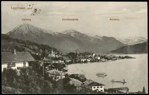 Ansichtskarte Tegernsee (Stadt) Panorama-Ansicht 1911